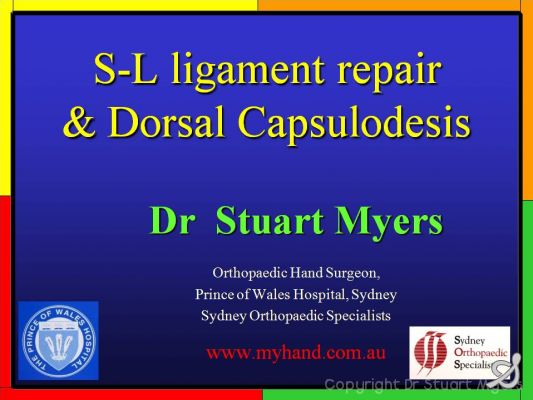 Scapholunate Ligament Repair and Dorsal Capsulodesis